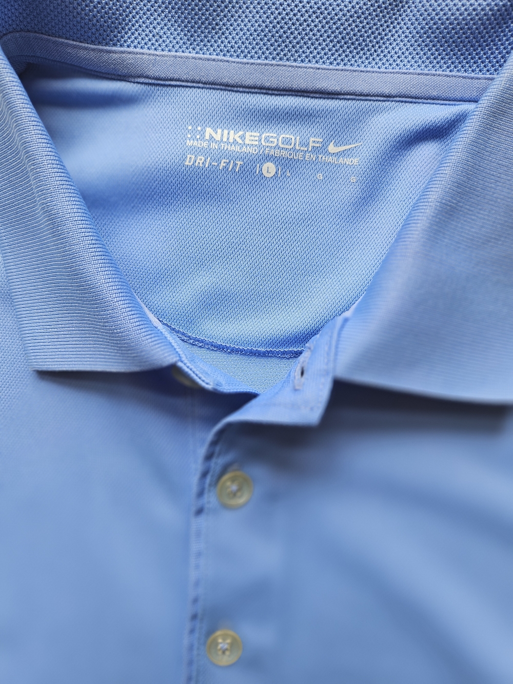 Nike Golf Dri-FIT Men's Light Blue Polo Shirt Lg